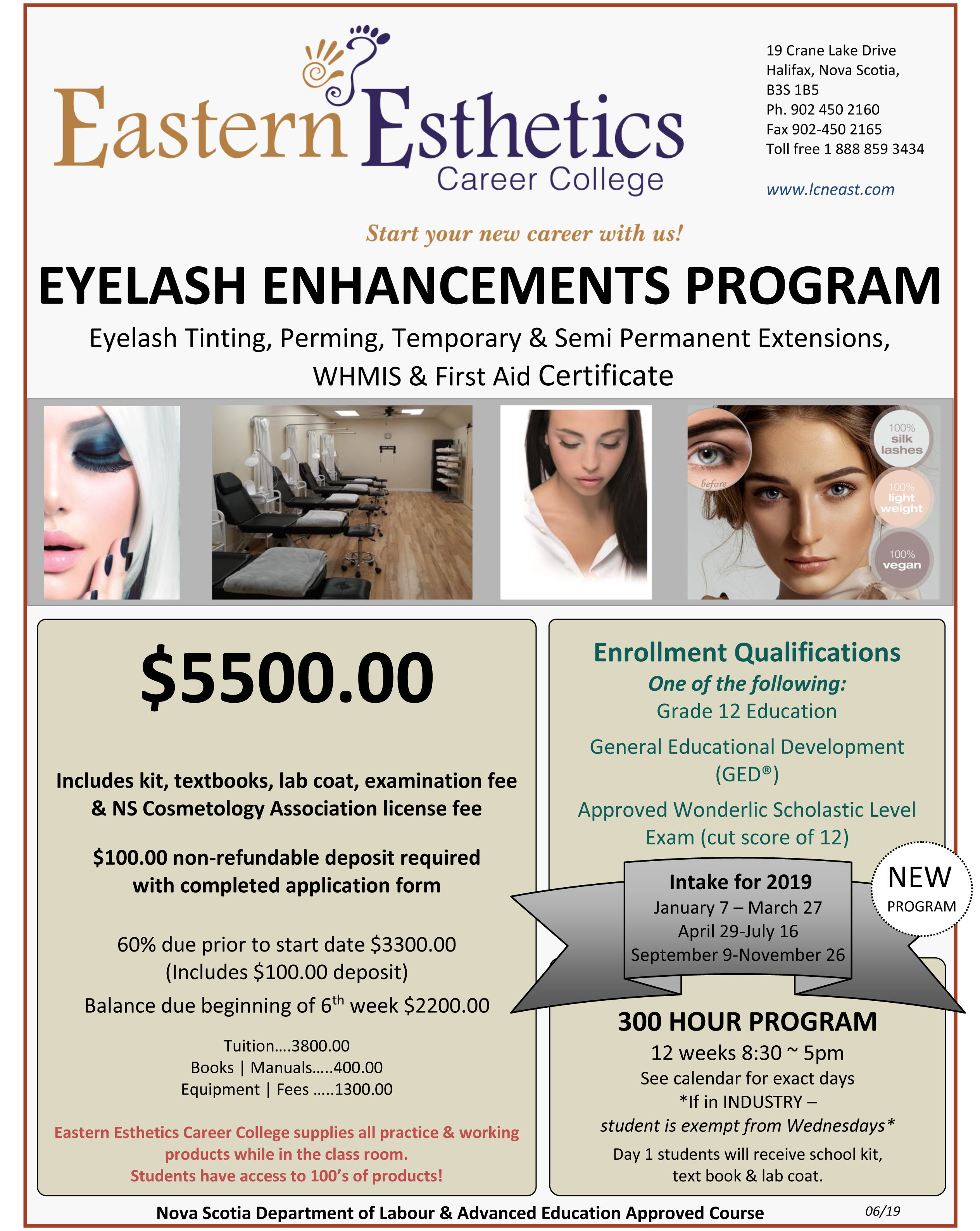 2019 EECC flyer Eyelash Enhancements program June