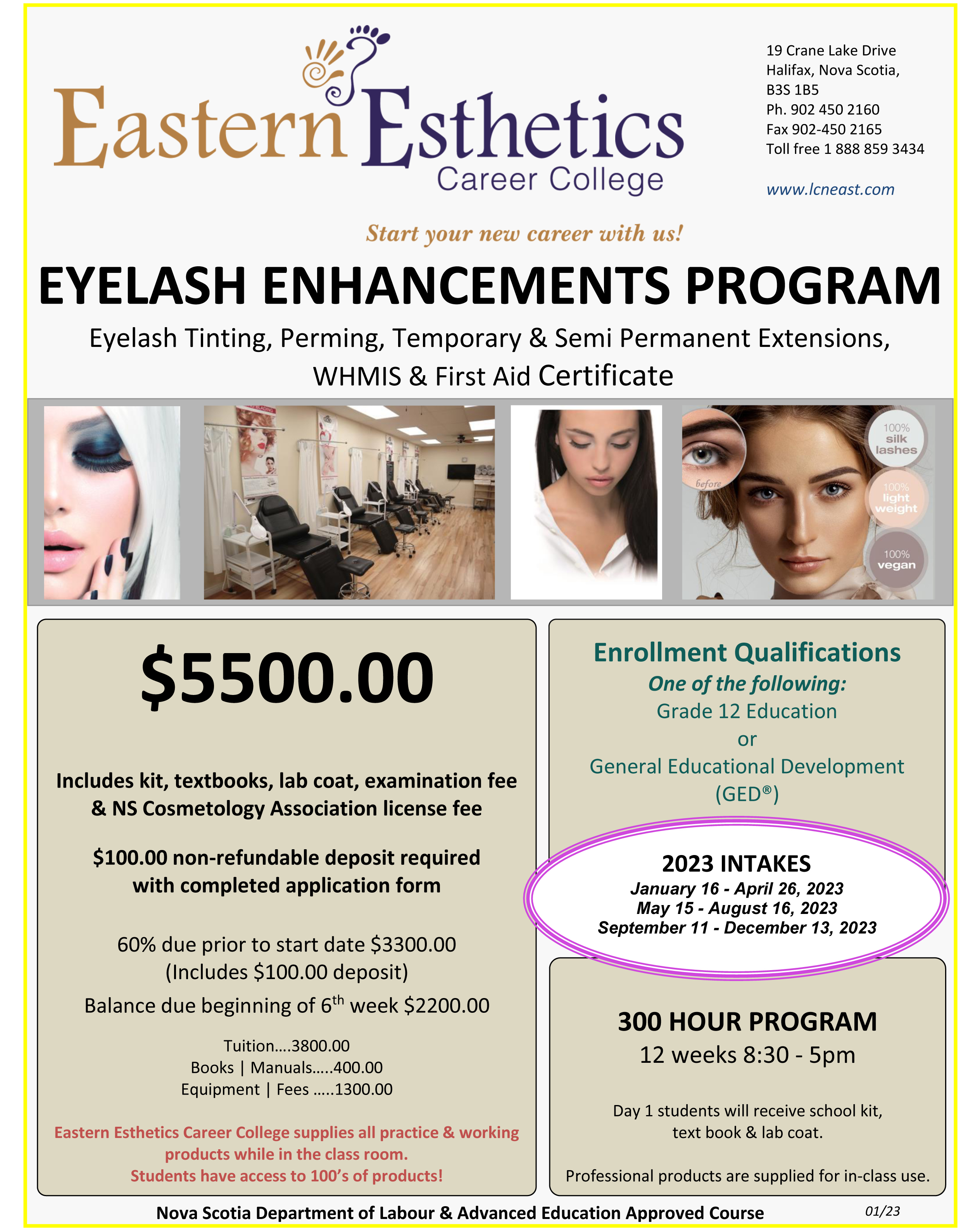 2023 EECC flyer Eyelash Enhancements program january